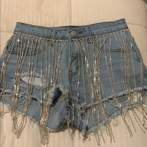 Diamond chain shorts Size SMALL NEW never worn